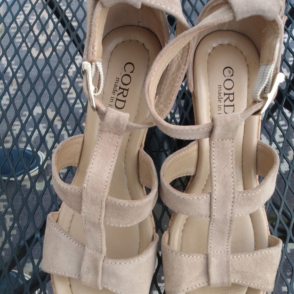 CORDANI ITALY RAQUEL SUEDE WEDGE SANDAL
